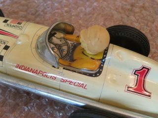 Vintage Yonezawa Tin AJ Foyt Indy 500 Indianapolis Race Car 8