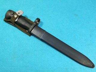 RARE GUATEMALA SPANISH MODEL - C 7.  62 RIFLE BLADE - BAYONET & SCABBARD 10