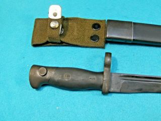 RARE GUATEMALA SPANISH MODEL - C 7.  62 RIFLE BLADE - BAYONET & SCABBARD 7