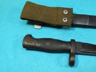 RARE GUATEMALA SPANISH MODEL - C 7.  62 RIFLE BLADE - BAYONET & SCABBARD 8