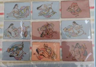 Kama Sutra Khajuraho Indian Erotic Miniature Paintings