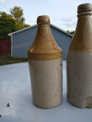 Three Civil War Beer Bottles Dug From Confederate Camp In Alabama (One Stamped) 3