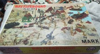 Vintage Marx Battleground Playset W/original Box 4756