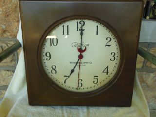 vintage Antique Telechron model 201 mahogany electric wall clock 1918 - 1928 2