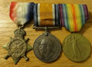 Wwi British War,  Victory,  Star Medal Trio Col.  Leins.  Re