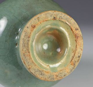 Unusual Antique Chinese Celadon Glazed Porcelain Bottle Vase 6