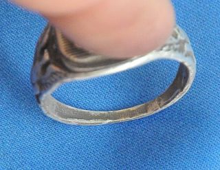 Vintage Sterling Silver US ARMY 99th Norwegian Battalion ring size - 10.  25 710 3