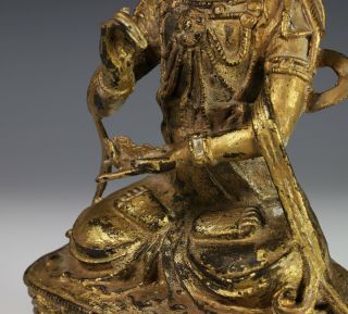 Large Antique Chinese Bronze Statue of Seated Figure - Ming Dynasty 4