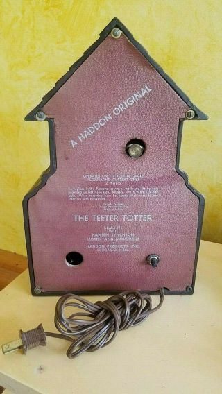 Vintage Haddon Clock: The Teeter Totter: Clock 4