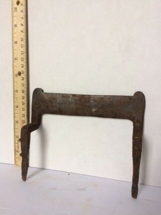 Antique Primitive Hand Forged Iron Boot Scraper W/ Ground Spikes 7 " Across