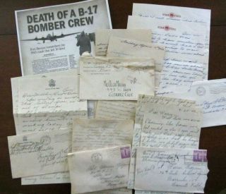 5 Wwii Letters,  Fort Benton B - 17 Crash,  Ellington Field Tex,  Love Letter,  " Kia "