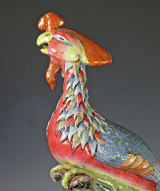 Large Antique Chinese Porcelain Statue of Standing Phoenix 4