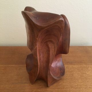 Vintage Mid Century Modern Abstract Wood Sculpture Noguchi Maloof Nakashima Noll