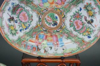 SET Antique Chinese Canton Famille Rose Porcelain Tureen & Lid & Plate 19th C 5