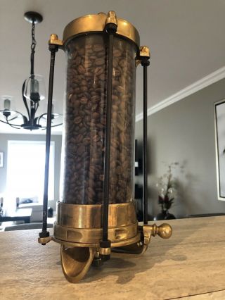 Antique Brass Coffee Bean Dispenser