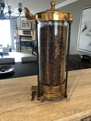 Antique Brass Coffee Bean Dispenser 3