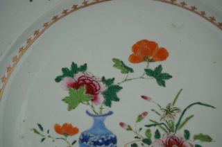 HUGE Antique Chinese Famille Rose Treasure Flower Plate Charger QIANLONG 18th C 8