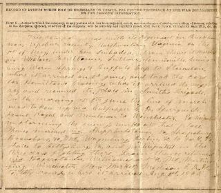 Confederate Civil War Muster Roll - 31st Virginia While At Gettysburg 2