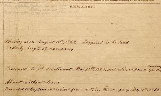 Confederate Civil War Muster Roll - 31st Virginia While At Gettysburg 4