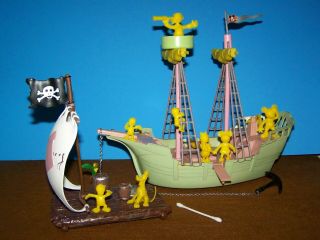 Ideal Disney Toy Pirate Ship With Disney Figures And Papo Raft