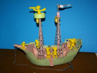 Ideal Disney Toy Pirate Ship with Disney Figures and Papo Raft 2
