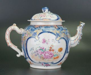 Very Large Chinese Porcelain Blue And White Famille Rose Iron Red Teapot 18 C