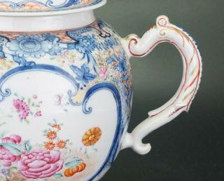 Very LARGE Chinese Porcelain Blue and White Famille Rose Iron Red Teapot 18 C 5