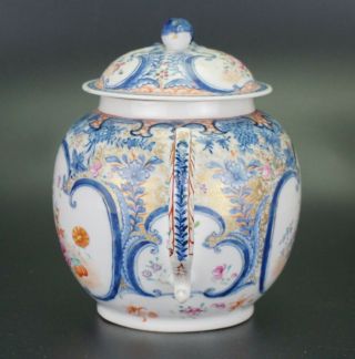 Very LARGE Chinese Porcelain Blue and White Famille Rose Iron Red Teapot 18 C 7