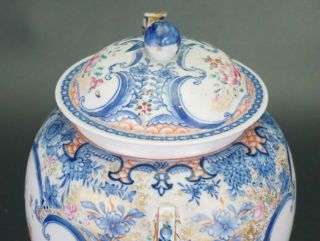 Very LARGE Chinese Porcelain Blue and White Famille Rose Iron Red Teapot 18 C 9