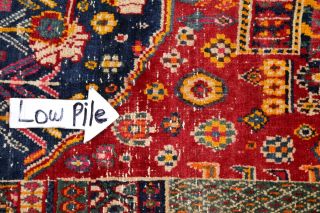 Vintage RED Kashkoli Persian Tribal Area Rug Oriental Wool Hand - made Carpet 5x8 10