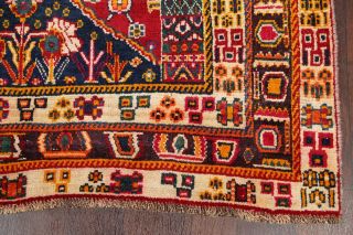 Vintage RED Kashkoli Persian Tribal Area Rug Oriental Wool Hand - made Carpet 5x8 6