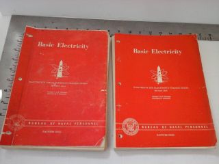 Navy Basic Electricity Training Manuals Navpers Item Number 92021 And 92022.