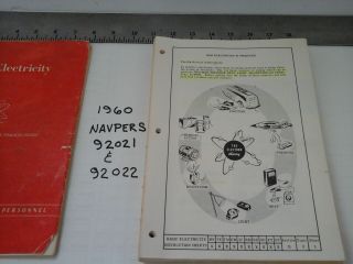 NAVY BASIC ELECTRICITY TRAINING MANUALS NAVPERS ITEM NUMBER 92021 AND 92022. 4