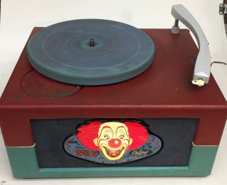 1950 ' s Bozo The Clown Light Up Record Player 4