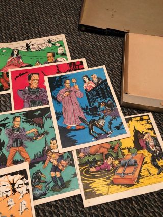 Rare 1965 THE MUNSTERS Hasbro Deluxe Magic Rub Ons Set Game 8