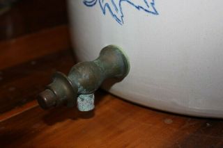 Western stoneware water cooler crock 5 gallon brass spout antique IA 3