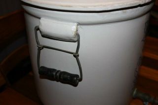 Western stoneware water cooler crock 5 gallon brass spout antique IA 4