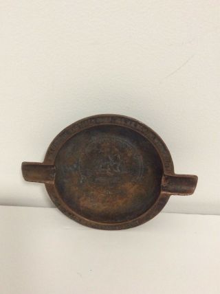 Rare 1927 Uss Consitution Brass Ashtray