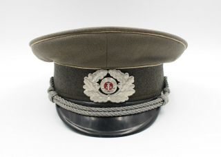 East German Ddr Army Officer Peaked Hat Cap Cold War Era