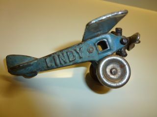 Vintage Cast Iron North And Judd Lindy Airplane Toy