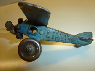 Vintage Cast Iron North and Judd Lindy Airplane Toy 2
