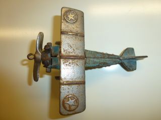 Vintage Cast Iron North and Judd Lindy Airplane Toy 5