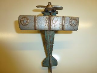 Vintage Cast Iron North and Judd Lindy Airplane Toy 7