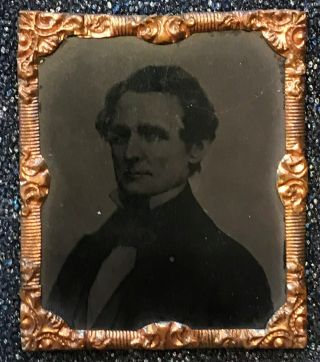 Jefferson Davis Early Tintype President Of The Confederacy