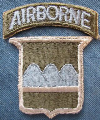 1947 - 52 Us Army 80th Infantry Division (airborne) Shoulder Patch,  W/separate Tab