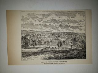 Butler Pennsylvania 1876 Sketch Print Very Rare