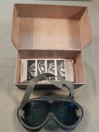 Wwii / Ww2 U.  S.  Army M - 1944 Goggles,  Polaroid,  W/ Extra Lenses