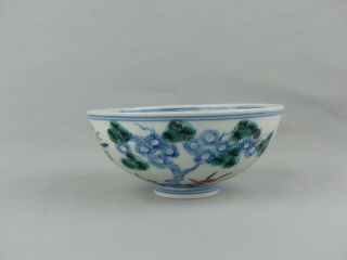 A Chinese Porcelain Doucai “three Friends Of Winter” Bowl Jiaqing Mark