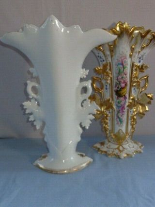 19th Century HP Old Paris Porcelain Large Decorative Vases 7