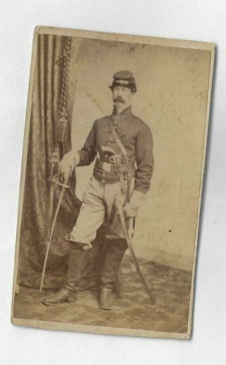 US CIVIL WAR SOLDIER CDV McCLELLANDS DRAGOONS 1860s PAREN SMITH ELOTA REDFIELD 3